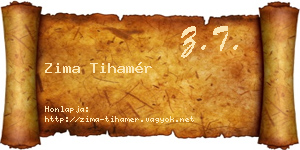 Zima Tihamér névjegykártya